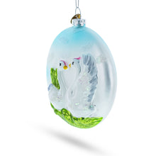 Load image into Gallery viewer, Loving Swans Couple Glass Christmas Ornament