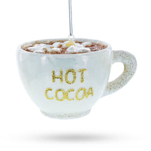 Load image into Gallery viewer, Hot Cocoa Cup Glass Christmas Ornament