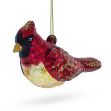 Load image into Gallery viewer, Red Cardinal Bird Glittered Glass Christmas Ornament