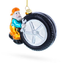 Load image into Gallery viewer, Tire Repair Mechanic Glass Christmas Ornament