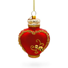 Load image into Gallery viewer, Red Perfume Bottle Glass Christmas Ornament
