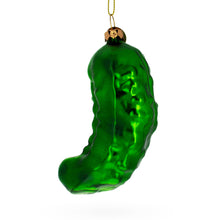 Load image into Gallery viewer, Shimmering Metallic Pickle Glass Christmas Ornament