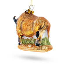 Load image into Gallery viewer, Bison Glass Christmas Ornament