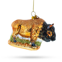 Load image into Gallery viewer, Bison Glass Christmas Ornament