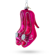 Load image into Gallery viewer, Chic Pink High Heels Glass Christmas Ornament