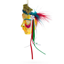 Load image into Gallery viewer, Celebratory Mask Glass Christmas Ornament