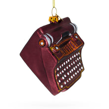 Load image into Gallery viewer, Retro Typewriter Mini Glass Christmas Ornament
