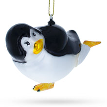 Load image into Gallery viewer, Penguin Dancer Glass Christmas Ornament