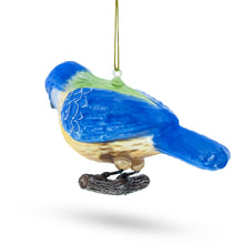 Load image into Gallery viewer, Bluebird Winter Woodland Glass Christmas Ornament