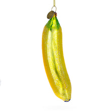 Load image into Gallery viewer, Banana Glass Christmas Ornament 5.7 Inches