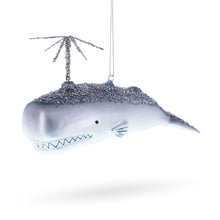 Load image into Gallery viewer, Whale Glass Christmas Ornament