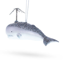 Load image into Gallery viewer, Whale Glass Christmas Ornament