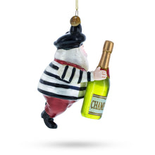 Load image into Gallery viewer, French Santa with Champagne Glass Christmas Ornament