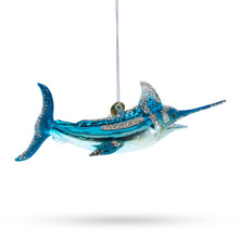 Load image into Gallery viewer, Marlin Fish Glass Christmas Ornament