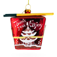 Load image into Gallery viewer, Chinese Takeout Glass Christmas Ornament