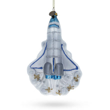 Load image into Gallery viewer, Space Shuttle Take-off Glass Christmas Ornament