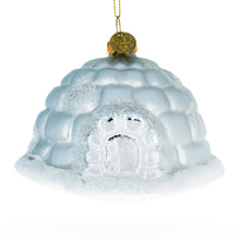 Load image into Gallery viewer, Igloo Glass Christmas Ornament