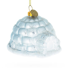 Load image into Gallery viewer, Igloo Glass Christmas Ornament