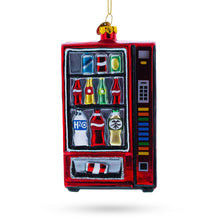 Load image into Gallery viewer, Soda Vending Machine Glass Christmas Ornament