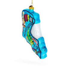 Load image into Gallery viewer, State of Louisiana Symbols, USA Glass Christmas Ornament
