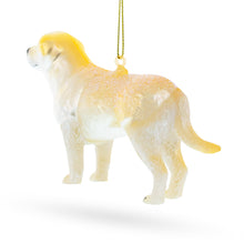 Load image into Gallery viewer, Golden Labrador Retriever in Glitter Christmas Ornament
