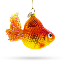 Load image into Gallery viewer, Goldfish in Aquatic Splendor Glass Christmas Ornament