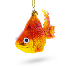 Load image into Gallery viewer, Goldfish in Aquatic Splendor Glass Christmas Ornament