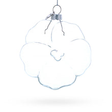 Load image into Gallery viewer, Flower-Shaped Clear Glass Christmas Ornament