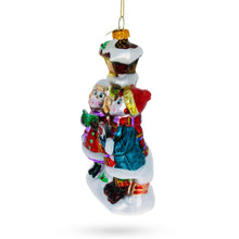 Load image into Gallery viewer, Carolers by a Vintage Lantern Glass Christmas Ornament