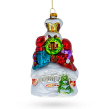 Load image into Gallery viewer, Carolers by a Vintage Lantern Glass Christmas Ornament