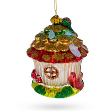 Load image into Gallery viewer, Fairy House Nestled in a Woodland Glade Glass Christmas Ornament