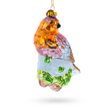 Load image into Gallery viewer, Songbird on Branch Glass Christmas Ornament