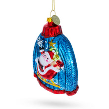 Load image into Gallery viewer, Sweater with Santa with Sleigh Glass Christmas Ornament