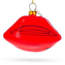 Load image into Gallery viewer, Red Lips Glass Christmas Ornament