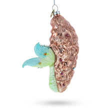 Load image into Gallery viewer, Mermaid and Fish Glass Christmas Ornament