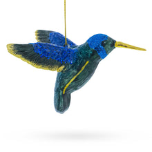 Load image into Gallery viewer, Hummingbird Glass Christmas Ornament