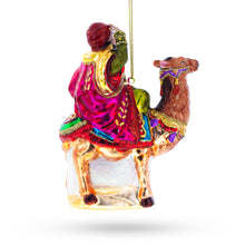 Load image into Gallery viewer, Wiseman Riding a Camel Glass Christmas Ornament