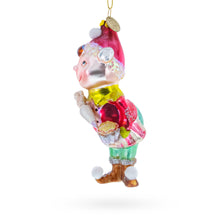 Load image into Gallery viewer, Whimsical Elf Decorating Cupcake Glass Christmas Ornament