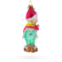Load image into Gallery viewer, Whimsical Elf Decorating Cupcake Glass Christmas Ornament