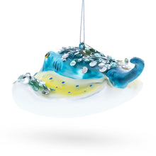 Load image into Gallery viewer, Blue Stingray Glass Christmas Ornament