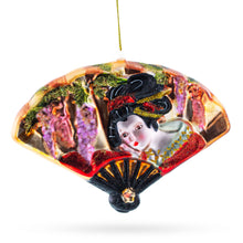 Load image into Gallery viewer, Oriental Fan Glass Christmas Ornament