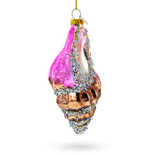 Load image into Gallery viewer, Conch Shell Glass Christmas Ornament