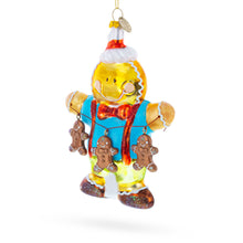 Load image into Gallery viewer, Jolly Gingerbread Man Glass Christmas Ornament