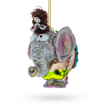 Load image into Gallery viewer, Circus Elephant Performing Tricks Glass Christmas Ornament