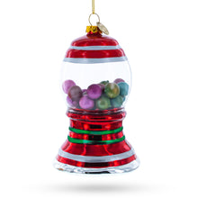 Load image into Gallery viewer, Gumball Machine Glass Christmas Ornament
