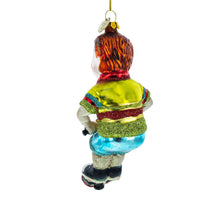 Load image into Gallery viewer, Vintage Style Boy on Pogo Stick Glass Christmas Ornament