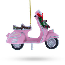 Load image into Gallery viewer, Retro Scooter with Festive Wreath Christmas Ornament
