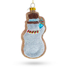 Load image into Gallery viewer, Festive Snowman Cookie Glass Christmas Ornament