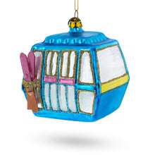 Load image into Gallery viewer, Mountain Bliss Ski Gondola Glass Christmas Ornament