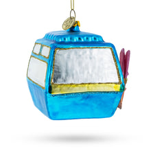 Load image into Gallery viewer, Mountain Bliss Ski Gondola Glass Christmas Ornament